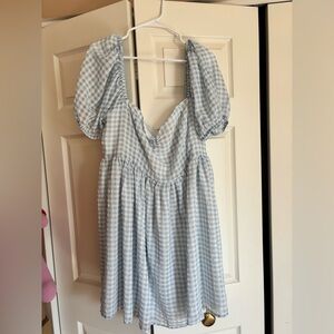 Sugar Thrillz Blue Gingham Mini Dress